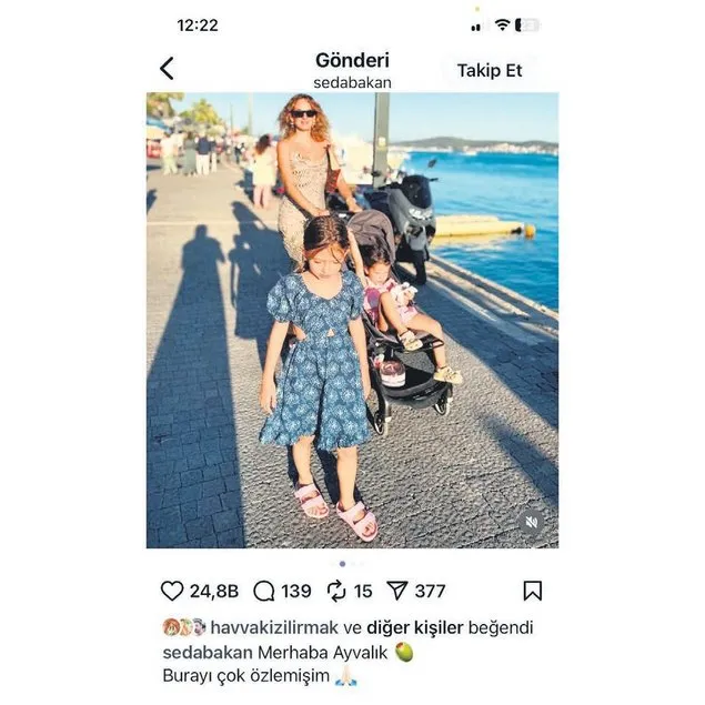 Çocuklarına kendisi bakan