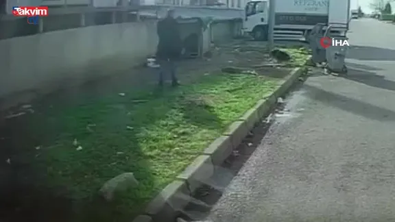 Başıboş köpek saldırısı kamerada!