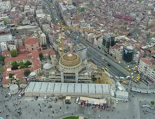 Taksim Camii inşaatında son durum havadan görüntülendi
