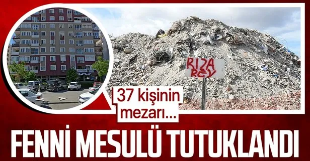 İzmir depreminde 37 vatandaşa mezar olan Rıza Bey Apartmanı’nın fenni mesulü tutuklandı