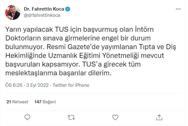 saglik-bakani-fahrettin-kocadan-tus-aciklamasi-intorn-doktorlara-engel-biri-durum-yok-1662219137669.jpeg Sağlık Bakanı Fahrettin Koca'dan 'TUS' açıklaması! İntörn doktorlara engel biri durum yok-2