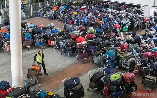 Avrupa'da havalimanı kaosu büyüyor! Uçuşlar iptal, planlar alt üst oldu: Pilotlar bagaj taşırken görüntülendi - 7