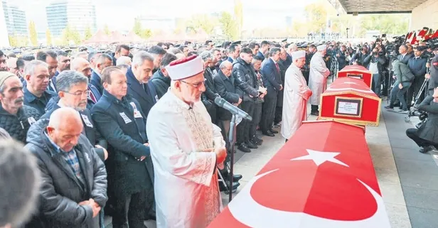 Şehit Cüneyt Kandemir ve arkadaşları için Ankara’da yürek yakan tören