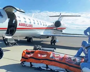 İsveçteki Türk hasta Emrullah Gülüşken ambulans uçakla Ankaraya getirildi