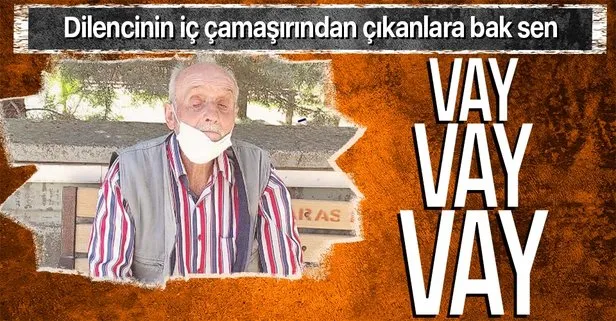 Dilencinin iç çamaşırından çıkanlar şoke etti! Tam tamına 1700 TL