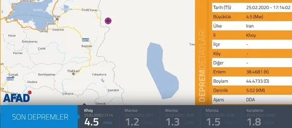 Son dakika: Ağrı'da 4,4 büyüklüğünde deprem | Son depremler-1