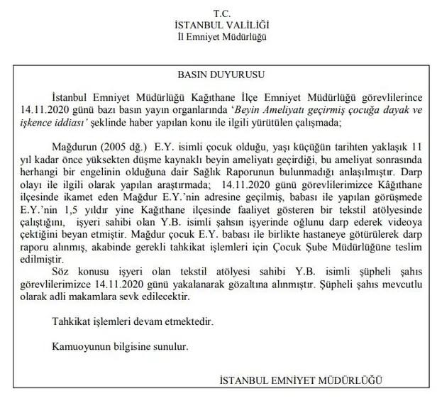 Beyin ameliyatı geçirmiş çocuğa işkence eden zorba gözaltına alındı-6