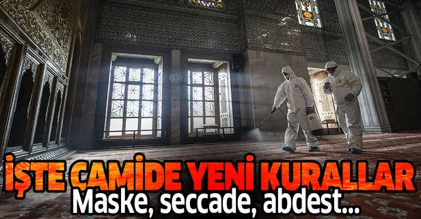 Camilerde yeni dönemin kuralları belli oldu! Abdest ve maske...