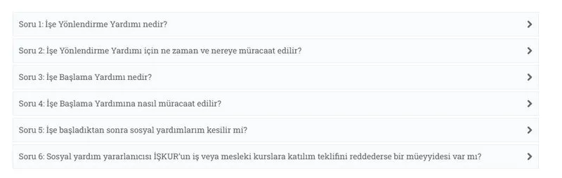 Aile Bakanlığı'nda yer alan destek