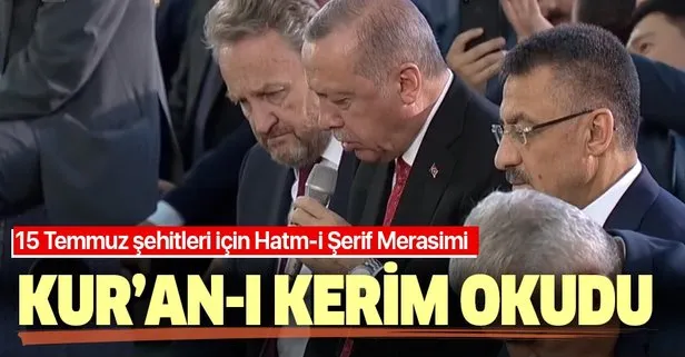 Başkan Erdoğan 15 Temmuz programı kapsamında şehitler için Kur’an-ı Kerim okudu