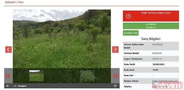Prefabrik, tiny house, bungalov, 2+1 betonarme ev yapmak isteyenlere müjde! 12.000 TL'ye Eskişehir'de satılık arsa! Milli Emlak duyurdu - 2