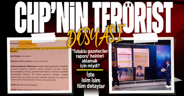 CHP'nin terörist dosyası! CHP’nin raporu teröristlere kalkan mı oldu? 'Tutuklu gazeteciler raporu’ teröristleri aklamak için miydi?