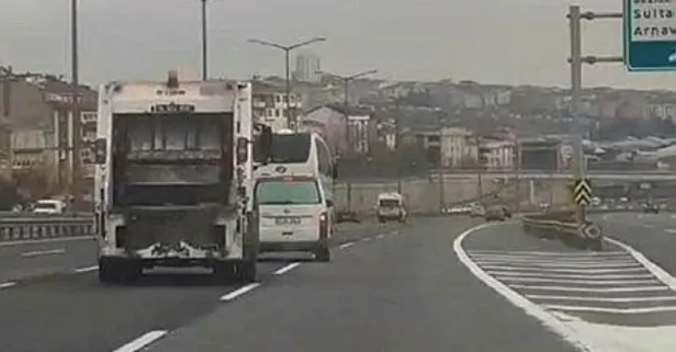 TEM'de tehlikeli inatlaşma: O anlar kamerada