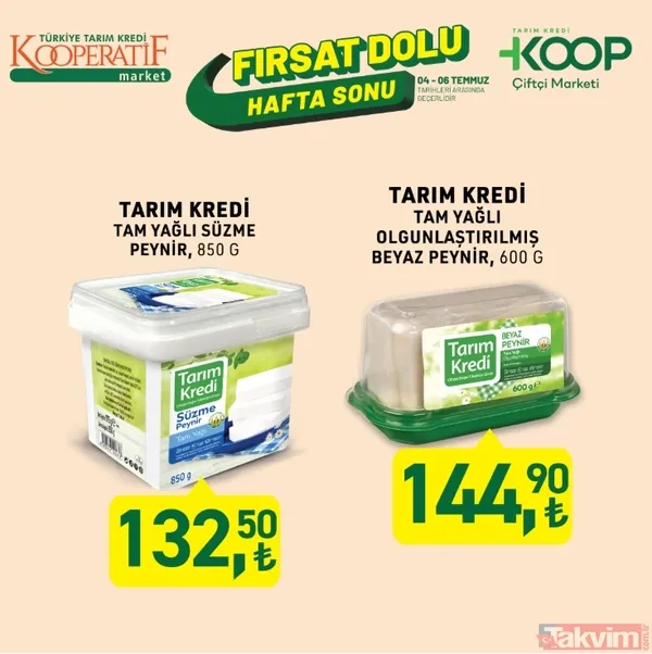 Tarım Kredi Tam Yağlı Dilimli-Dilimlenmiş Beyaz Peynir, 400 G: 144,90 Tl Tarım Kredi Taze Yarım Yağlı Beyaz Peynir, 800 G: 132,50 Tl