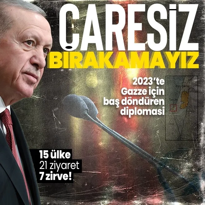 Başkan Erdoğandan 2023te Gazze için yoğun diplomasi! 15 ülkeye 21 ziyarette bulundu: 7 zirveye katıldı
