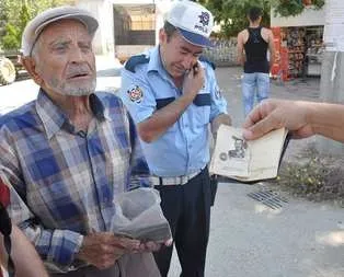Polisi şaşkına çeviren ehliyet