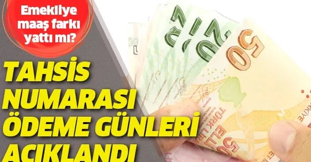 SSK Bağkur 2020 zamlı emekli maaş farkları tahsis numarası 5-7-9-1-3-8 göre ödeme günleri! Emekliye maaş farkı yattı mı?