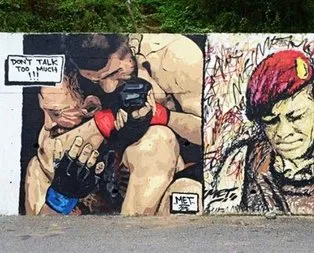 Khabib’in grafitisi Ömer Halisdemir’in yanında!