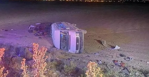 Konya’da feci kaza! Tarım işçilerinin minibüsü şarampole yuvarlandı: 1 ölü, 14 yaralı