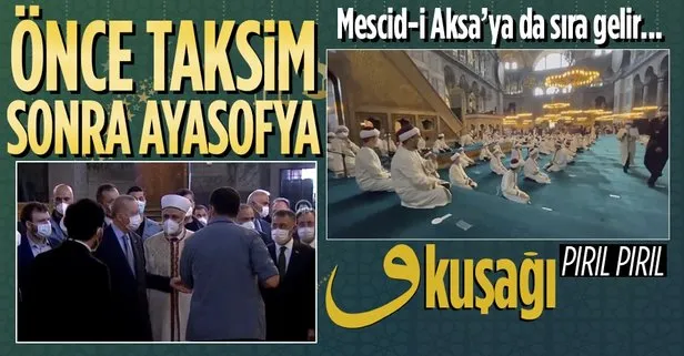 Taksim Camii’nin açılışının ardından Ayasofya Camii’nde Başkan Erdoğan’ın katılımıyla genç hafızlar için icazet töreni!