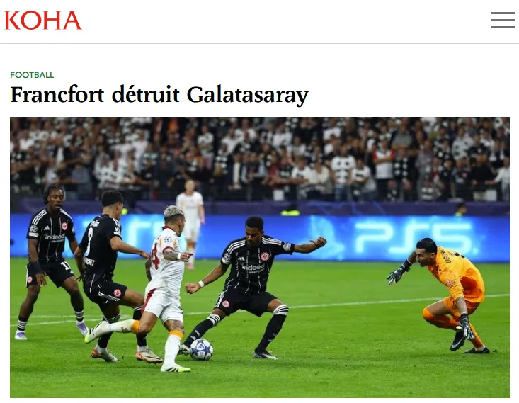 Galatasaray'ın Frankfurt yenilgisi dış basında! - 8