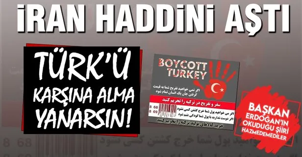 Başkan Erdoğan’ın Azerbaycan’da okuduğu şiirdien rahatsız olan İran haddini aştı! Türk mallarına boykot başlattılar