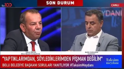 Canlı yayında birbirlerini yediler! Tanju Özcan ve Barış Yarkadaş arasında koltuk fırlatma gerilimi-3