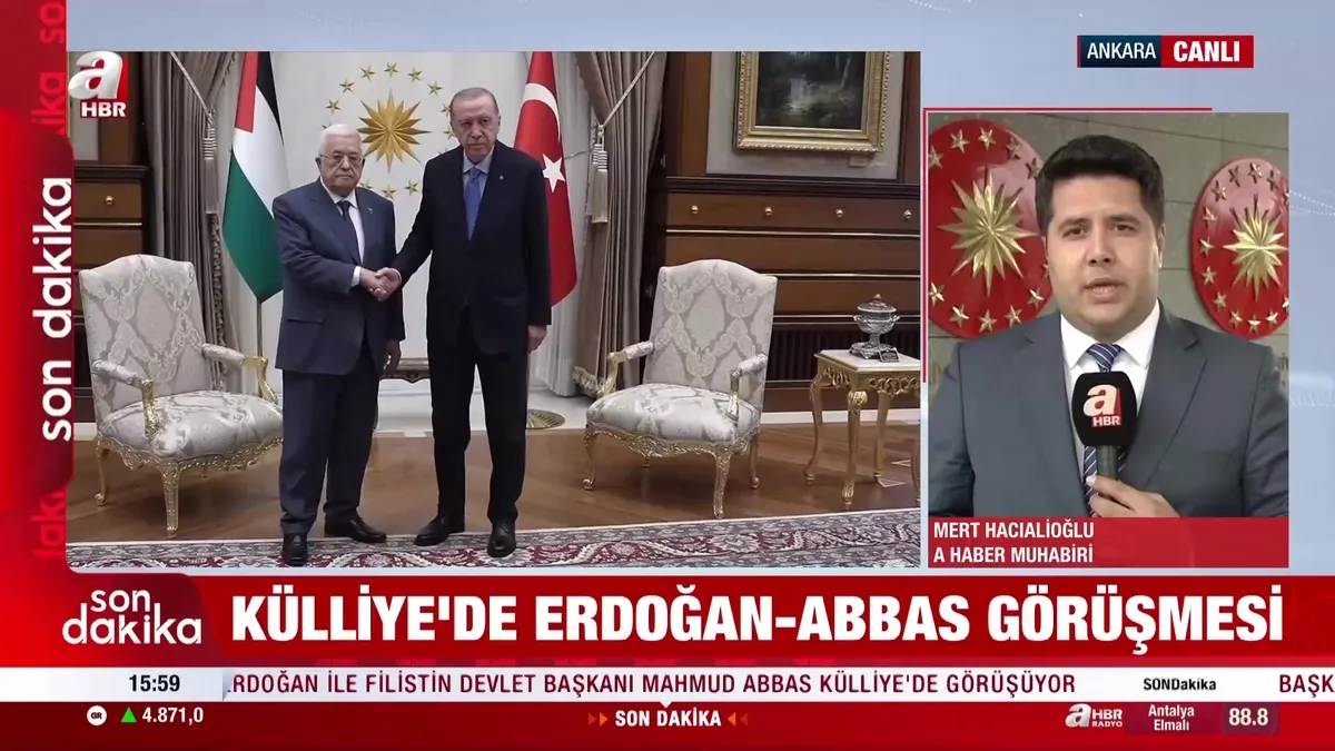 Başkan Erdoğan BM öncesi Abbas'ı kabul etti
