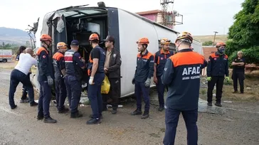 Kırıkkale yolcu otobüsü kazası: 1 ölü 40 yaralı