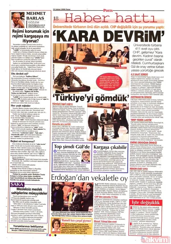 Bu günlere kolay gelinmedi! İşte 2008'de başörtüsüne karşı atılan utanç manşetleri - 22