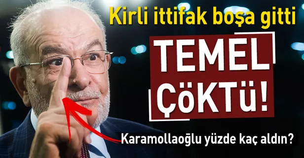Temel Karamollaoğlu'nun oyu yüzde 1'de kaldı
