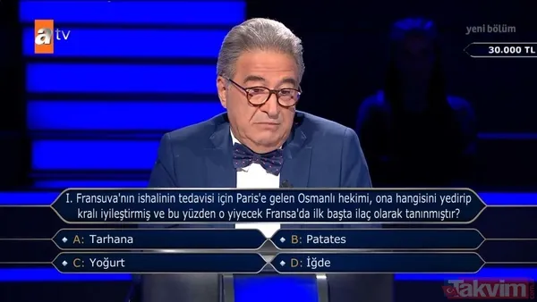 Kim Milyoner Olmak İster'de Fransuva'yı iyileştiren Osmanlı hekimi ile ilgili soru geceye damga vurdu - 4