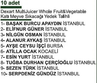 Tazedirekt kampanyası çekiliş sonuçları açıklandı! (Takvim.com.tr)