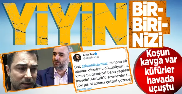 İsmail Saymaz ile FETÖ'den hapis yiyen şarkıcı Atilla Taş birbirine girdi küfürler havada uçuştu