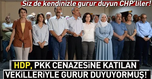 HDP, PKK cenazesine katılan vekilleriye gurur duyuyormuş!