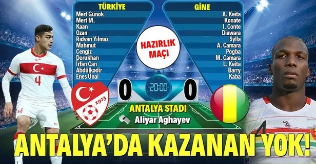 Antalya’da kazanan yok! Türkiye 0-0 Gine MAÇ SONUCU ÖZET