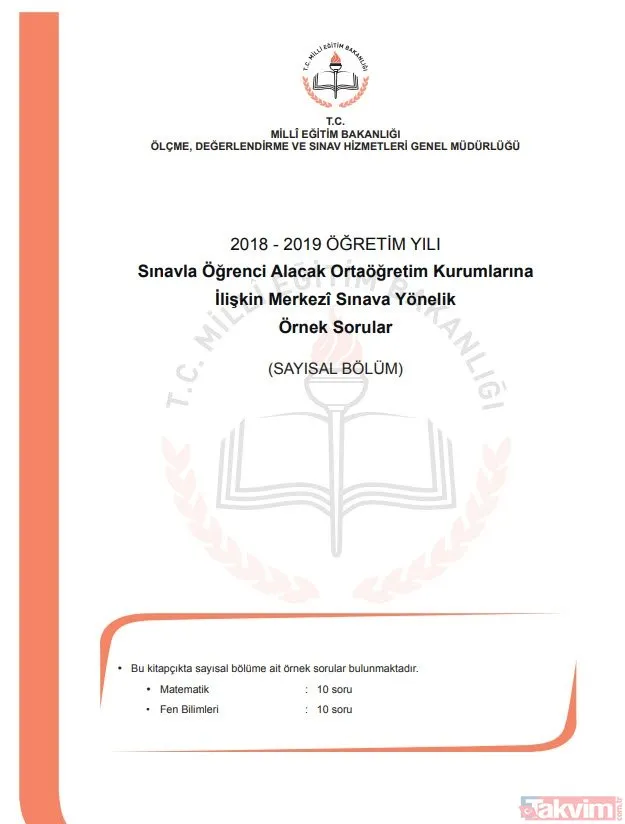 LGS örnek sorular yayımlandı! İşte MEB LGS örnek sorular listesi