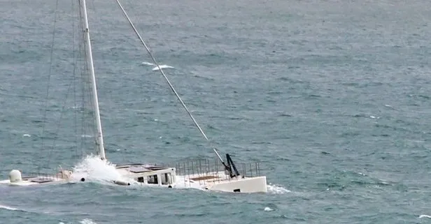 Bodrum’da şiddetli fırtına 8 milyon liralık lüks tekneyi alabora etti