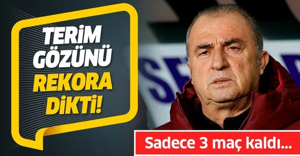 Galatasaray Teknik Direktörü Fatih Terim gözünü rekora dikti