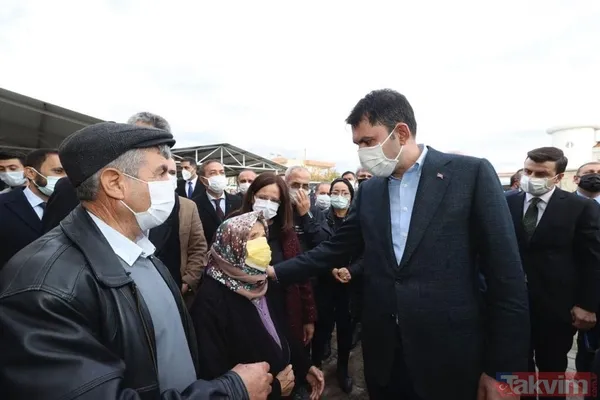 Çevre ve Şehircilik Bakanı Murat Kurum, Antalya'nın Manavgat ilçesinde yangından en çok etkilenen köyü ziyaret etti - 1