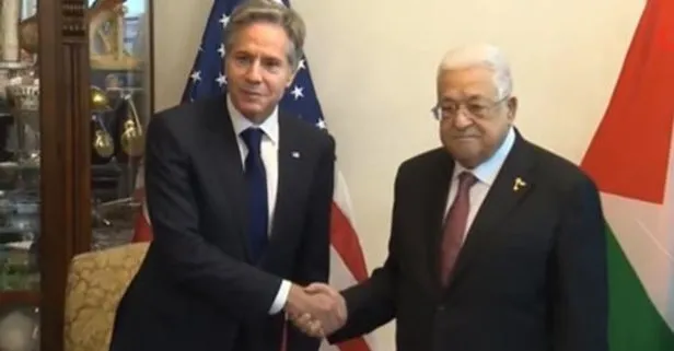 Kritik temas! ABD Dışişleri Bakanı Antony Blinken ile Filistin Devlet Başkanı Mahmud Abbas bir araya geldi