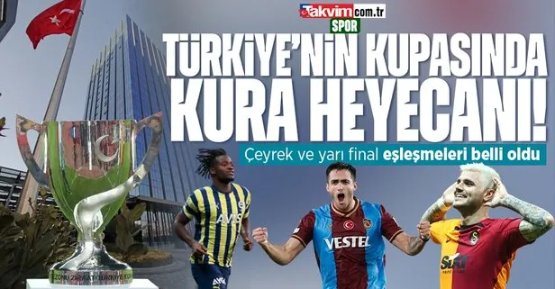 Ziraat Türkiye Kupası’nda çeyrek ve yarı final heyecanı A Spor’da! ZTK’da eşleşmeler belli oldu: Fenerbahçe, Galatasaray ve Trabzonspor...