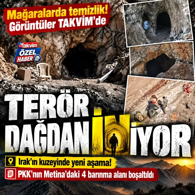 Irakın kuzeyinde yeni aşama! PKKnın Metinadaki 4 barınma alanı boşaltıldı