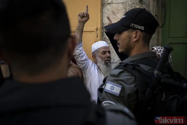 Siyonist işgalcilerden İsrail polisi eşliğinde Mescid-i Aksa'ya alçak baskın - 12