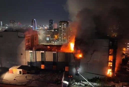 Yangın sonrası korkunç manzara