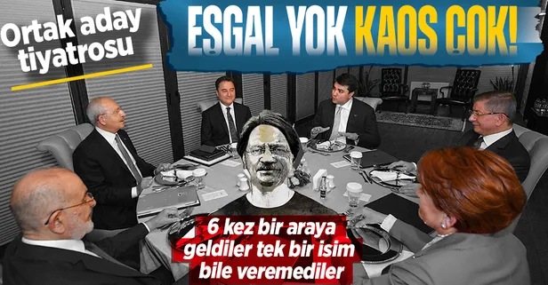Eşgalsiz masa emsalsiz kaos! 6 kez bir araya geldiler tek bir isim bile veremediler: Ortak aday tiyatrosu