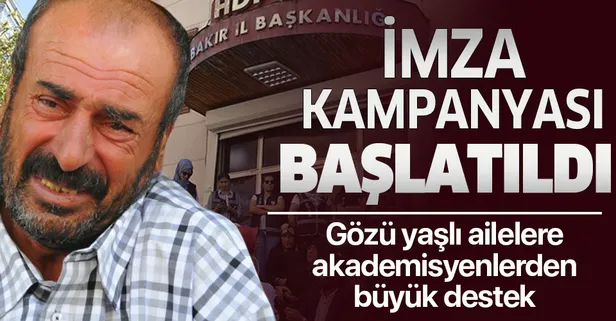 Diyarbakır'da evlatları için nöbet tutan annelere imza kampanyası