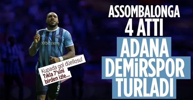 Ziraat Türkiye Kupası’nda gol düellosu! Adana Demirspor’da Assombalonga şov yaptı 4 gol attı | Adana Demirspor 4 - 3 Nazilli Belediyespor