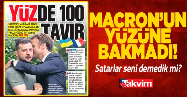 Avrupa liderleri Kiev'e gitti! Macron'la bir araya gelen Zelenskiy sözünü tutmayan Fransa liderine trip attı
