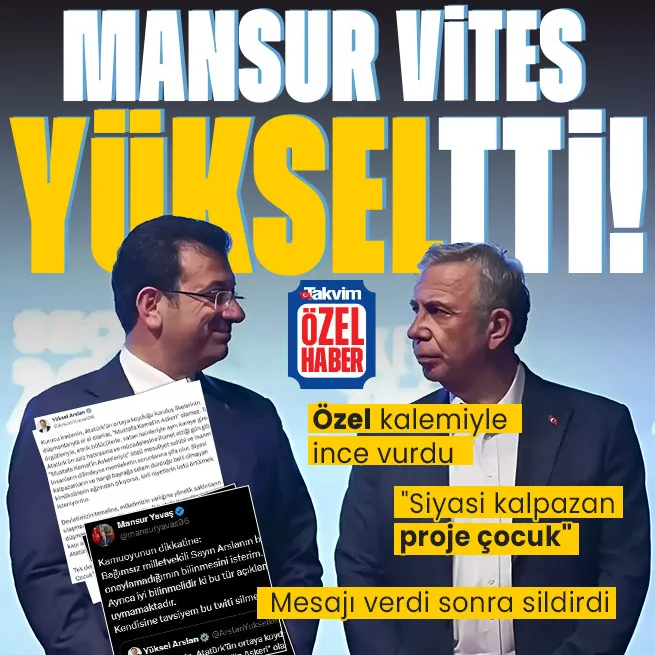 Mansur Yavaş vites Yükseltti! Ekrem İmamoğluna Senden Mustafa Kemalin askeri olmaz mesajı... Siyasi kalpazan, proje çocuk